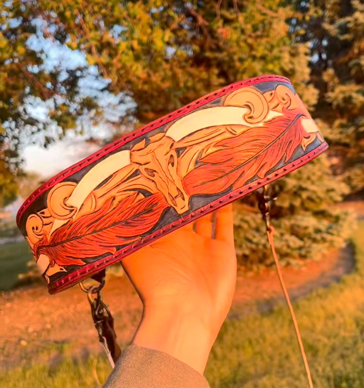 Custom Long Horn Purse