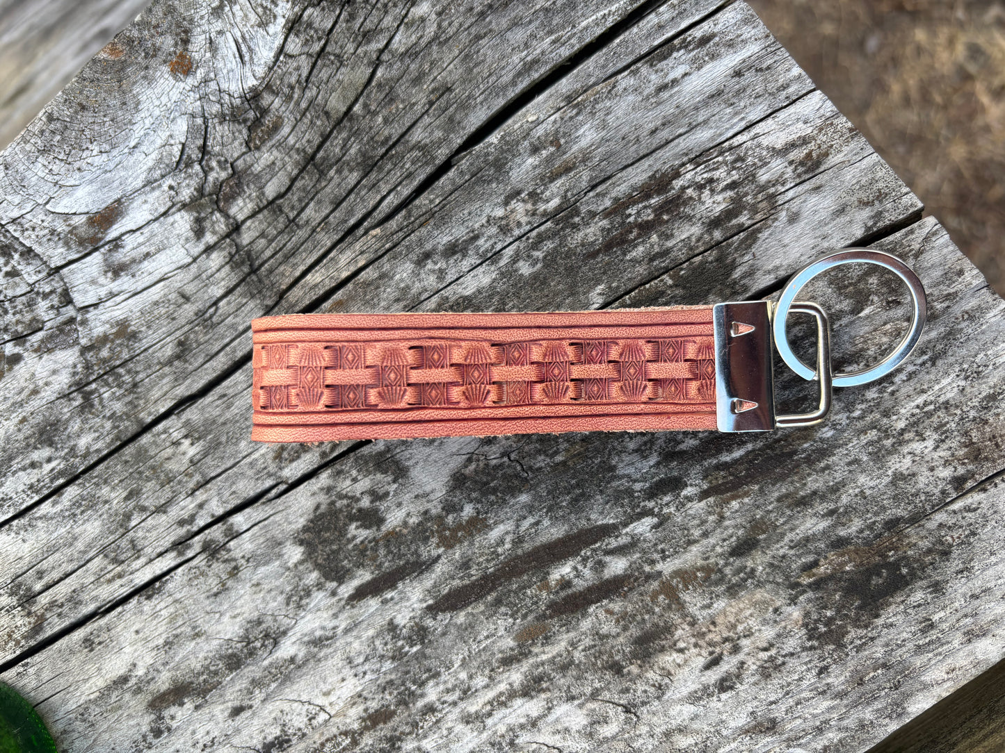 Wristlet Style Keychain - Tooled