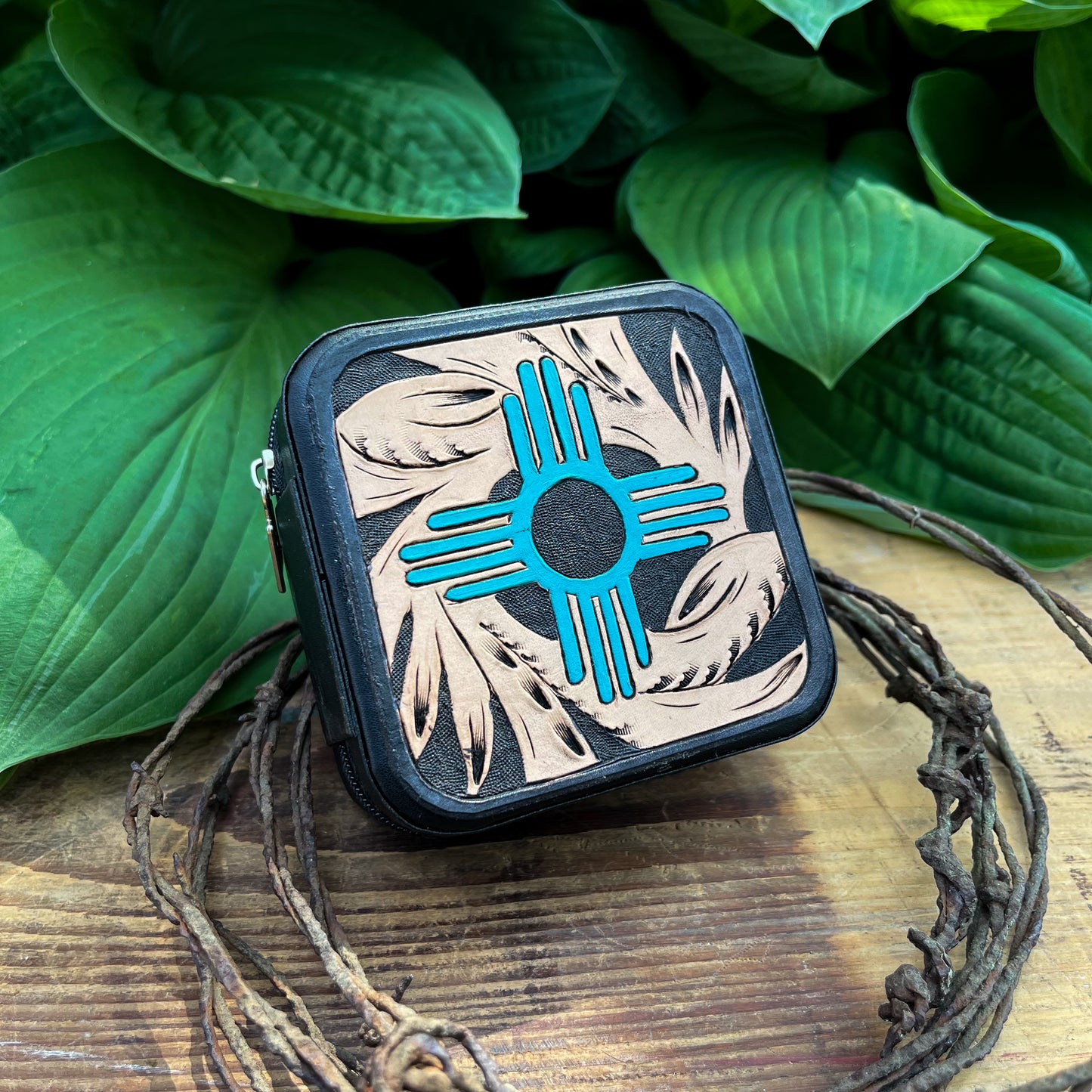 Black and Turquoise Travel Jewelry Box