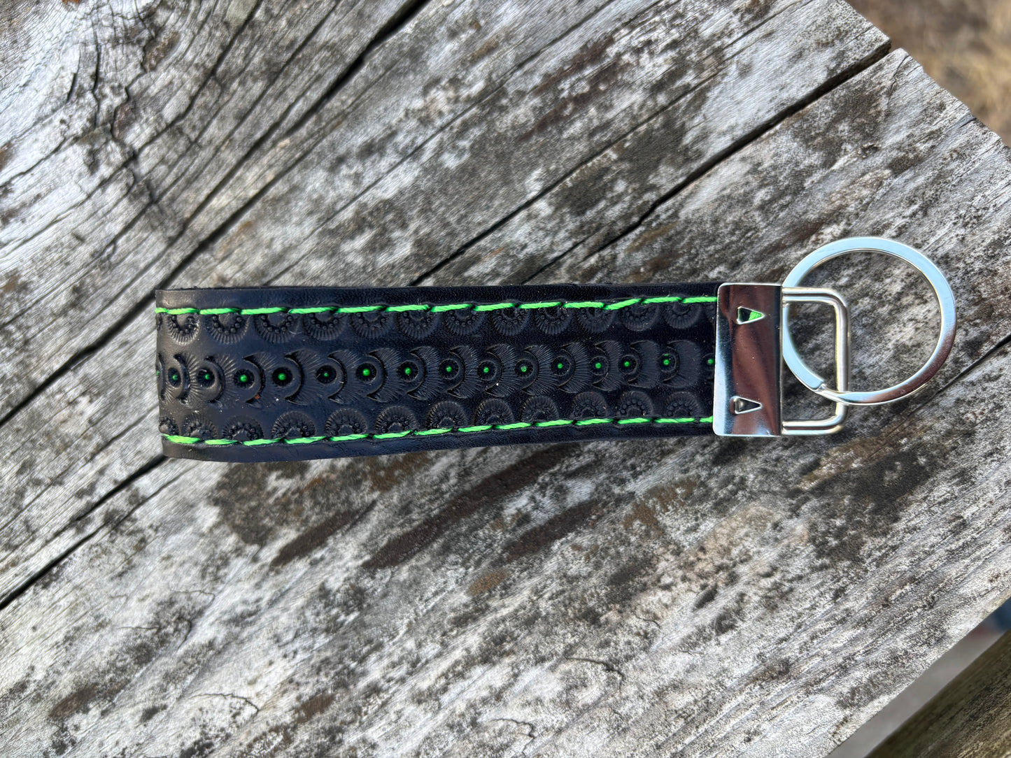 Wristlet Style Keychain - Tooled
