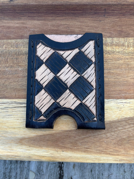 Black Woven Card Holder