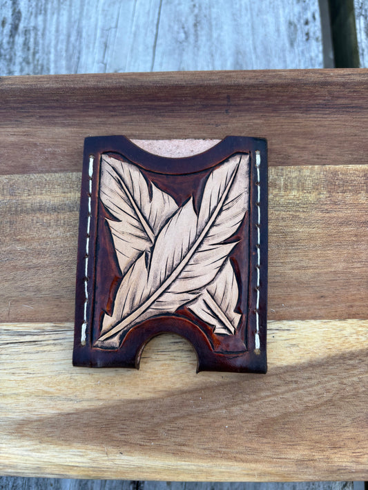 Feathered Card Holder