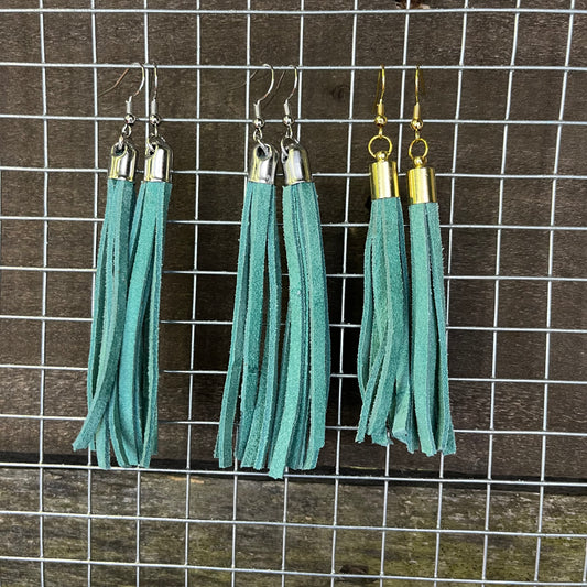 Turquoise fringe earrings