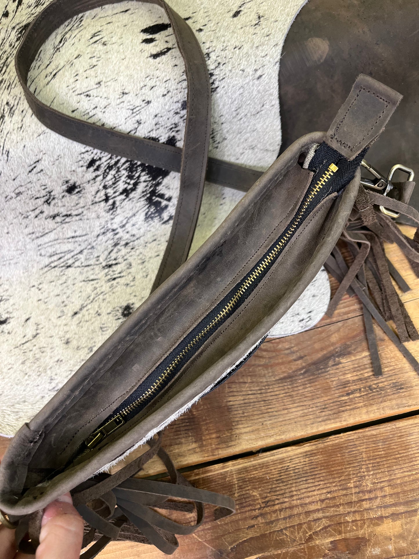 Fringe Cowhide Purse